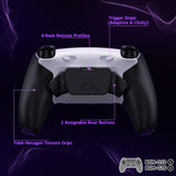 eXtremeRate RISE Plus MAX Back Paddles Kit with Clicky Trigger Stops & Rubberized Grip for PS5 Controller BDM-010/020 - White Black - Black - GQTPFM004