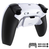 eXtremeRate RISE Plus MAX Back Paddles Kit with Clicky Trigger Stops & Rubberized Grip for PS5 Controller BDM-010/020 - White Black - White - GQTPFM003