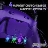 eXtremeRate RISE Plus MAX Back Paddles Kit with Clicky Trigger Stops & Rubberized Grip for PS5 Controller BDM-010/020 - Galactic Purple - GQTPFM005