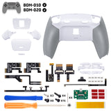 eXtremeRate RISE Plus MAX Back Paddles Kit with Clicky Trigger Stops & Rubberized Grip for PS5 Controller BDM-010/020 - White Gray - GQTPFM002