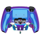 eXtremeRate Rainbow Aura Blue & Purple Real Metal Buttons (RMB) Version RISE4 Remap Kit for PS5 Controller BDM-030/040/050 - Chameleon Purple Blue - YPFJ7014G3