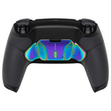 eXtremeRate Rainbow Aura Blue & Purple Real Metal Buttons (RMB) Version RISE4 Remap Kit for PS5 Controller BDM-030/040/050 - Rubberized Black - YPFJ7011G3