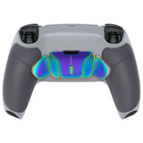 eXtremeRate Rainbow Aura Blue & Purple Real Metal Buttons (RMB) Version RISE4 Remap Kit for PS5 Controller BDM-030/040 - Rubberized New Hope Gray & Classic Gray - YPFJ7013G3