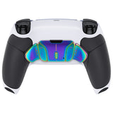 eXtremeRate Rainbow Aura Blue & Purple Real Metal Buttons (RMB) Version RISE4 Remap Kit for PS5 Controller BDM-030/040/050 - Rubberized White Black - YPFJ7012G3