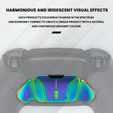 eXtremeRate Rainbow Aura Blue & Purple Real Metal Buttons (RMB) Version RISE4 V3 Remap Kit for PS5 Controller BDM-030/040/050 - Chameleon Purple Blue - YPFJ7014G4