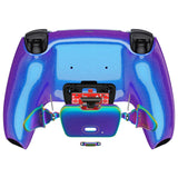 eXtremeRate Rainbow Aura Blue & Purple Real Metal Buttons (RMB) Version RISE V3 Remap Kit for PS5 Controller BDM-030/040/050 - Chameleon Purple Blue - XPFJ7014G4