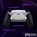 eXtremeRate Real Metal Buttons (RMB) Version RISE Plus MAX Back Paddles Kit with Clicky Trigger Stops & Rubberized Grip for PS5 Controller BDM-010/020 - White Black - Silver - GQTPFJ003