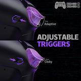 eXtremeRate Real Metal Buttons (RMB) Version RISE Plus MAX Back Paddles Kit with Clicky Trigger Stops & Rubberized Grip for PS5 Controller BDM-010/020 - Black - GQTPFJ001