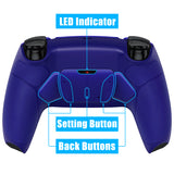 eXtremeRate Remappable RISE4 Remap Kit for PS5 Controller BDM-030/040/050 - Rubberized Cobalt Blue - YPFU6015G3