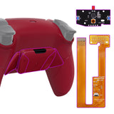 eXtremeRate Remappable RISE4 Remap Kit for PS5 Controller BDM-030/040/050 - Rubberized Volcanic Red - YPFU6014G3