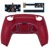 eXtremeRate Remappable Rise4 Remap Kit for PS5 Controller BDM-010/020 - Rubberized Volcanic Red - YPFU6014