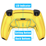 eXtremeRate Remappable RISE4 V3 Remap Kit for PS5 Controller BDM-030/040/050 - Chrome Gold - YPFD4001G4