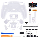 eXtremeRate Remappable RISE4 V3 Remap Kit for PS5 Controller BDM-030/040/050 - Clear - YPFM5001G4