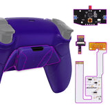 eXtremeRate Remappable RISE4 V3 Remap Kit for PS5 Controller BDM-030/040/050 - Rubberized Galactic Purple - YPFU6007G4