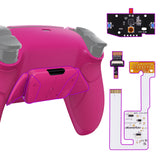 eXtremeRate Remappable RISE4 V3 Remap Kit for PS5 Controller BDM-030/040/050 - Rubberized Nova Pink - YPFU6009G4