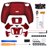 eXtremeRate Remappable RISE4 V3 Remap Kit for PS5 Controller BDM-030/040/050 - Scarlet Red - YPFP3007G4