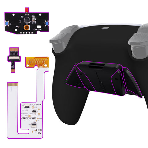 eXtremeRate Remappable RISE4 V3 Remap Kit for PS5 Controller BDM-030/040/050/060 - Black - YPFP3001G5