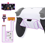 eXtremeRate Remappable RISE4 V3 Remap Kit for PS5 Controller BDM-030/040/050/060 - Rubberized White Black- White - YPFU6011G5