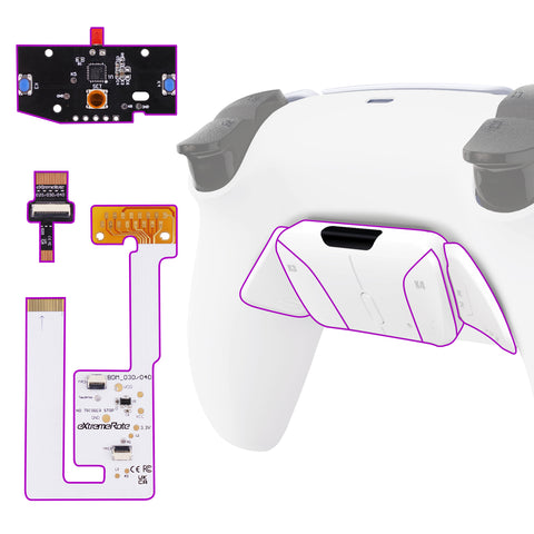 eXtremeRate Remappable RISE4 V3 Remap Kit for PS5 Controller BDM-030/040/050/060 - White - YPFP3006G5