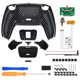 eXtremeRate Remappable RISE V3 Remap Kit for PS5 Controller BDM-030/040/050 - Graphite Carbon Fiber - XPFS2002G4