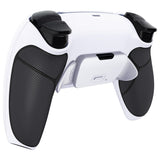 eXtremeRate Remappable RISE V3 Remap Kit for PS5 Controller BDM-030/040/050 - Rubberized Black Grip with White Back Paddles - XPFU6011G4