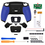 eXtremeRate Remappable RISE V3 Remap Kit for PS5 Controller BDM-030/040/050 - Rubberized Blue - XPFU6003G4