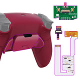 eXtremeRate Remappable RISE V3 Remap Kit for PS5 Controller BDM-030/040/050 - Rubberized Cosmic Red - XPFU6008G4