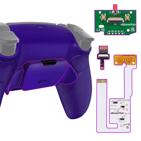 eXtremeRate Remappable RISE V3 Remap Kit for PS5 Controller BDM-030/040/050 - Rubberized Galactic Purple - XPFU6007G4