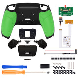 eXtremeRate Remappable RISE V3 Remap Kit for PS5 Controller BDM-030/040/050 - Rubberized Green - XPFU6004G4