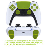 eXtremeRate Remappable RISE V4 Remap Kit for PS5 Controller BDM-030/040/050/060 - Rubberized White Black- Black - XPFU6010G5