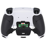 eXtremeRate Remappable RISE V4 Remap Kit for PS5 Controller BDM-030/040/050/060 - Rubberized White Black- Black - XPFU6010G5