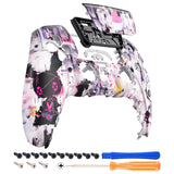 eXtremeRate Lovely Punky Bunny Front Housing Shell Compatible with ps5 Controller BDM-010/020/030/040, DIY Replacement Shell Custom Touch Pad Cover Compatible with ps5 Controller - ZPFR016G3