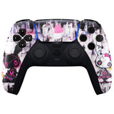 eXtremeRate Lovely Punky Bunny Front Housing Shell Compatible with ps5 Controller BDM-010/020/030/040/050, DIY Replacement Shell Custom Touch Pad Cover Compatible with ps5 Controller - ZPFR016G3