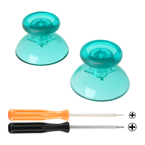 eXtremeRate Emerald Green Replacement 3D Joystick Thumbsticks, Analog Thumb Sticks with Phillips Screwdriver for Nintendo Switch Pro Controller - KRM550