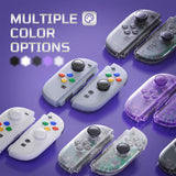 eXtremeRate Replacement 3D Joystick & Thumb Grips & Side Rail Shell Buttons for Nintendo Switch 2 JoyCon - Clear - YVENTM001