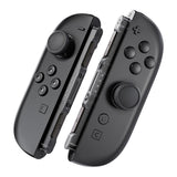 eXtremeRate Replacement 3D Joystick & Thumb Grips & Side Rail Shell Buttons for Nintendo Switch 2 JoyCon - Clear Slate Black - YVENTM002