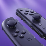 eXtremeRate Replacement 3D Joystick & Thumb Grips & Side Rail Shell Buttons for Nintendo Switch 2 JoyCon - Clear Slate Black - YVENTM002