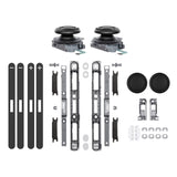 eXtremeRate Replacement 3D Joystick & Thumb Grips & Side Rail Shell Buttons for Nintendo Switch 2 JoyCon - Clear Slate Black - YVENTM002