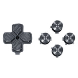 eXtremeRate Black Metal Dpad ABXY Buttons for PS5 Controller, Custom Replacement Aluminum Action Buttons & Direction Keys for PS5 Controller - Controller NOT Included - JPFD007