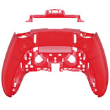 eXtremeRate Clear Red Custom Back Housing Bottom Shell Compatible with ps5 Edge Controller, DIY Replacement Back Shell Cover Compatible with ps5 Edge Controller - DQZEGM006