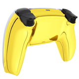 eXtremeRate Custom Back Housing Bottom Shell for PS5 Controller BDM-010/020/030/040/050/060 - Chrome Gold - DPFD4001G2