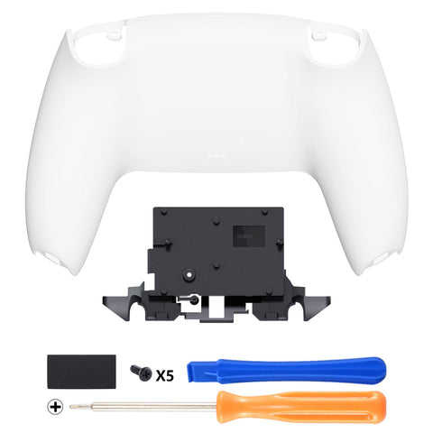 eXtremeRate Custom Back Housing Bottom Shell for PS5 Controller BDM-010/020/030/040/050/060 - White - DPFP3008G2