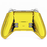 eXtremeRate Replacement Bottom Shell Case for Xbox Elite Series 2 Controller, Custom Chrome Gold Back Housing Shell Cover for Xbox Elite Series 2 Core Wireless Controller Model 1797 - WITHOUT Controller - XDHE2D001