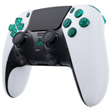 eXtremeRate Replacement D-pad R1 L1 R2 L2 Triggers Share Options Home Face Buttons Compatible with ps5 Edge Controller, Emerald Green Full Set Buttons Compatible with ps5 Edge Controller - JXTEGM005