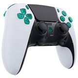 eXtremeRate Replacement D-pad R1 L1 R2 L2 Triggers Share Options Home Face Buttons Compatible with ps5 Edge Controller, Emerald Green Full Set Buttons Compatible with ps5 Edge Controller - JXTEGM005