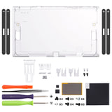 eXtremeRate Replacement DIY Rear Back Plate for Nintendo Switch 2 Handheld Console  (Without Kickstand) - Clear - GLTNTM006