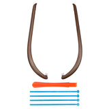 eXtremeRate Replacement Decorative Strips for Joycon 2 of Nintendo Switch 2 - Wood Grain - CULNTS001