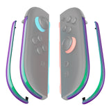 eXtremeRate Replacement Decorative Strips for Joycon 2 of Nintendo Switch 2 - Chameleon Green Purple - CULNTP002