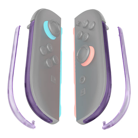 eXtremeRate Replacement Decorative Strips for Joycon 2 of Nintendo Switch 2 - Clear Atomic Purple - CULNTM001