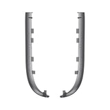 eXtremeRate Replacement Decorative Strips for Joycon 2 of Nintendo Switch 2 - Clear Slate Black - CULNTM002